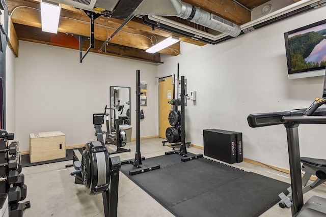 view of workout area