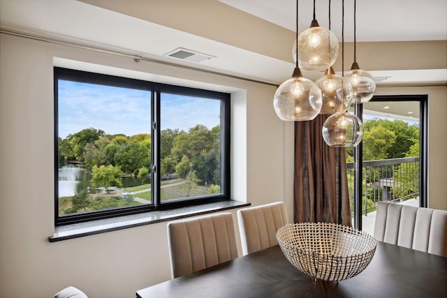 view of dining area