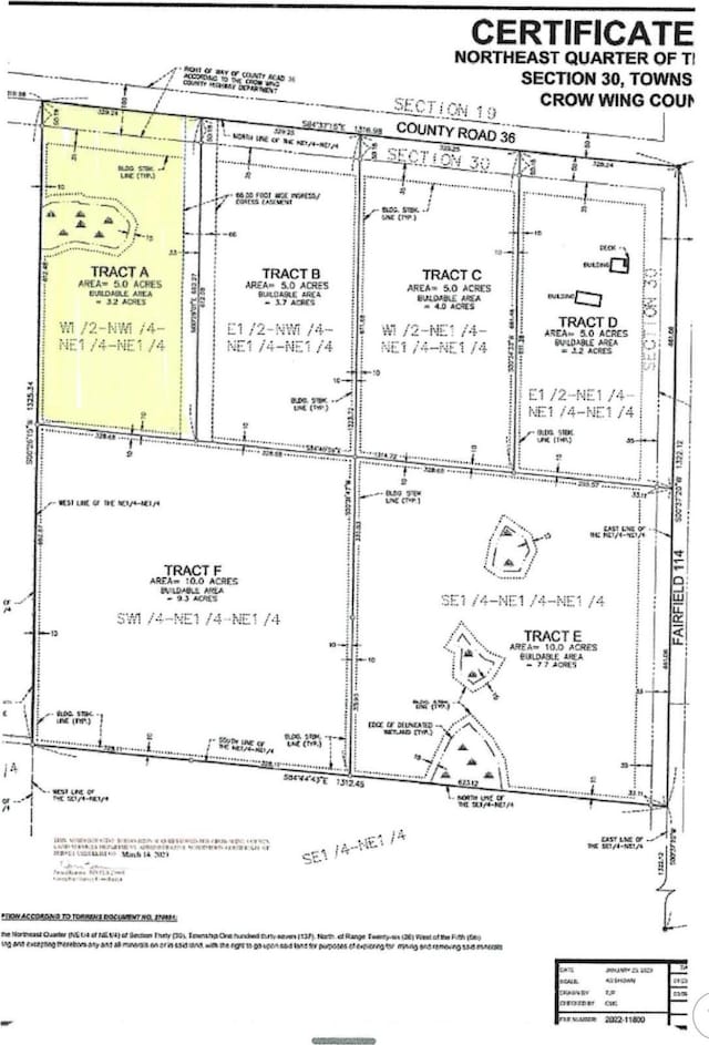 TractA County Road 36, Crosby MN, 56441 land for sale