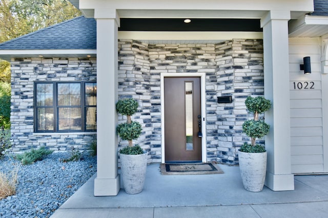 view of doorway to property