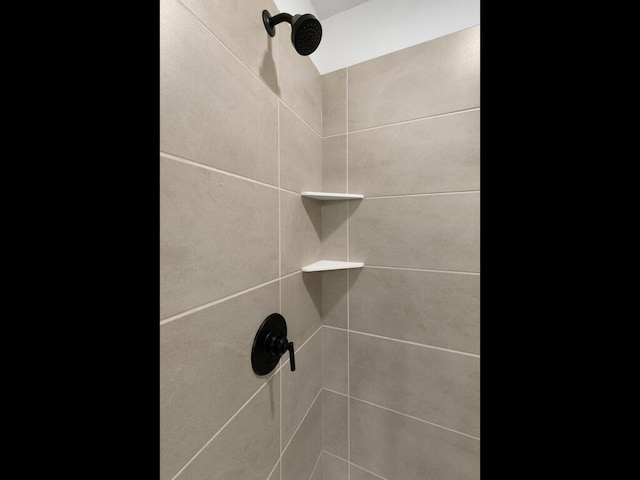 details with tiled shower