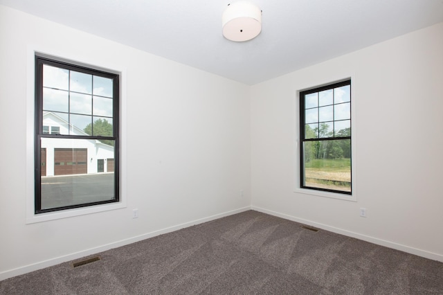 view of carpeted spare room