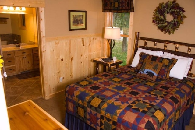 view of tiled bedroom