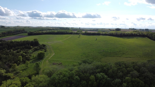 bird's eye view with a rural view