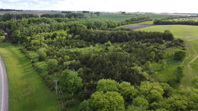 aerial view with a rural view