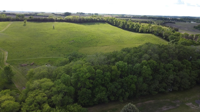 aerial view featuring a rural view