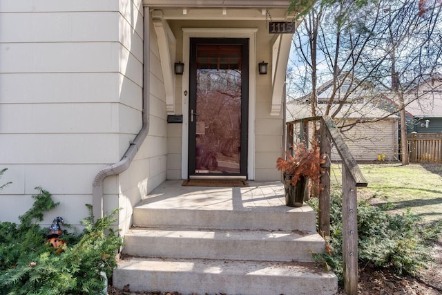 view of doorway to property