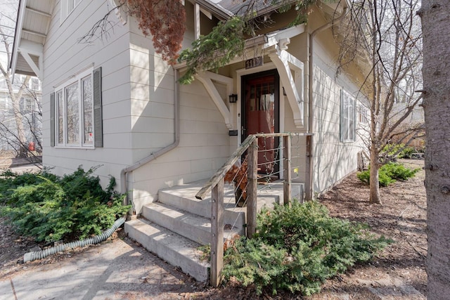 view of doorway to property