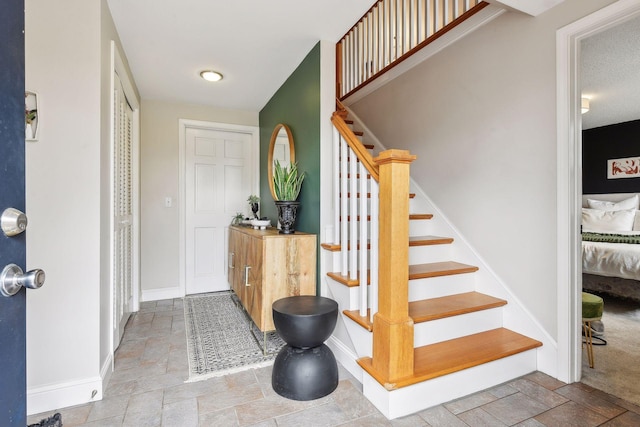 entrance foyer with tile floors