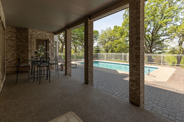 view of pool with a patio