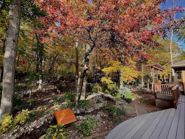 view of wooden deck