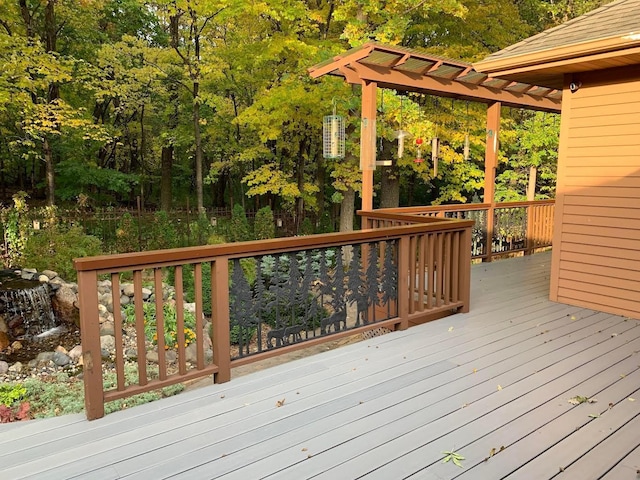 view of wooden terrace