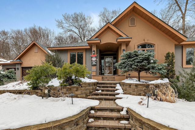 view of front of house featuring a garage