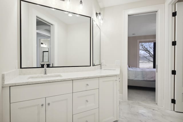 935 Lakewood Hills Rd, Eagan, MN 55123 - ensuite bathroom with marble finish flooring and double vanity