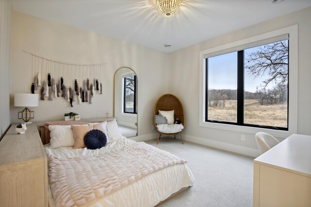 935 Lakewood Hills Rd, Eagan, MN 55123 - bedroom with multiple windows, light colored carpet, and baseboards