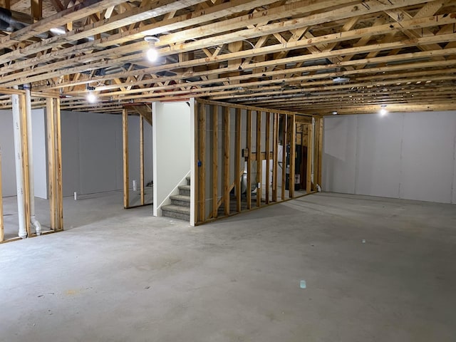 view of basement