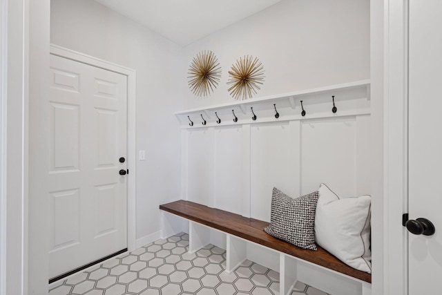 mudroom with baseboards