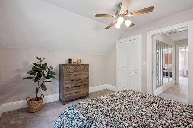 1503 Sheridan Ave N, Minneapolis, MN 55411 - bedroom featuring carpet floors, lofted ceiling, and a ceiling fan