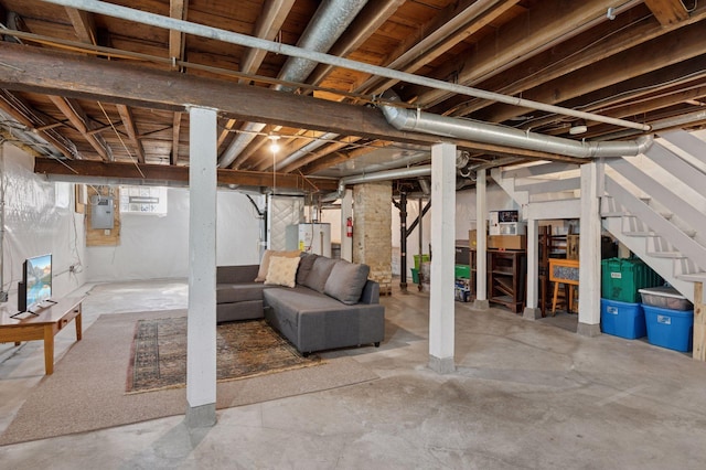 1503 Sheridan Ave N, Minneapolis, MN 55411 - below grade area featuring gas water heater and stairs