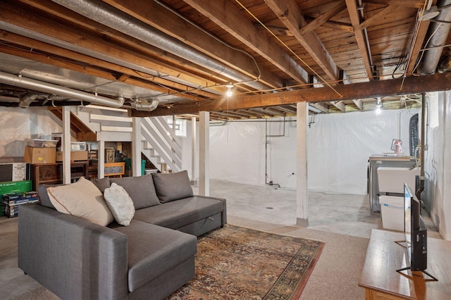 1503 Sheridan Ave N, Minneapolis, MN 55411 - unfinished below grade area with stairs