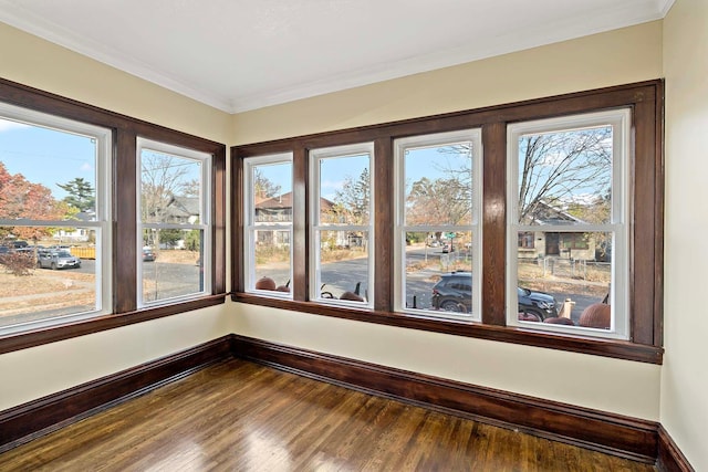 unfurnished sunroom with a wealth of natural light