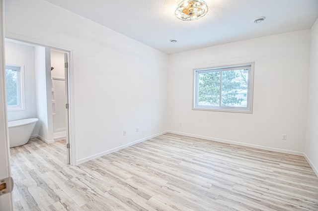 empty room featuring light hardwood / wood-style flooring