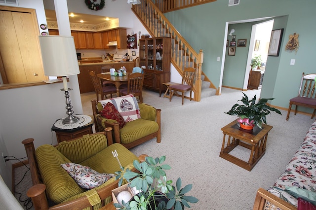 view of carpeted living room