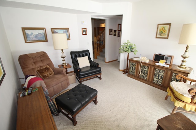 view of carpeted living room