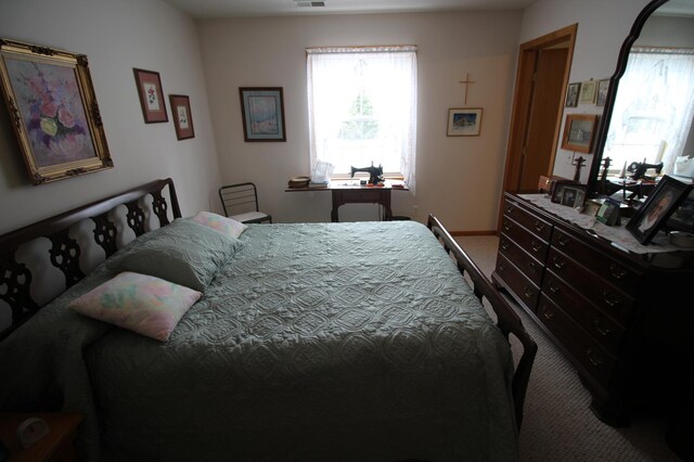 view of carpeted bedroom