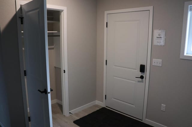 entryway featuring light hardwood / wood-style floors