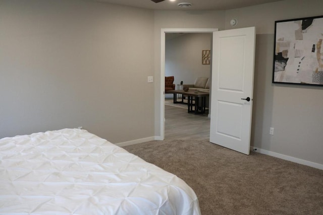 view of carpeted bedroom