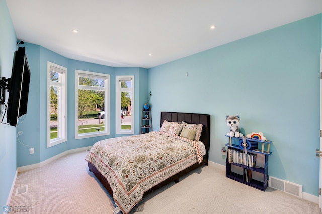 view of carpeted bedroom