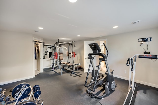 view of exercise room