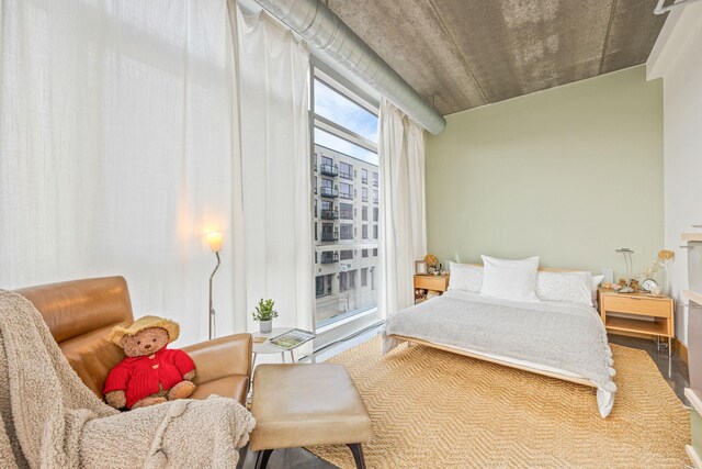 bedroom featuring hardwood / wood-style floors