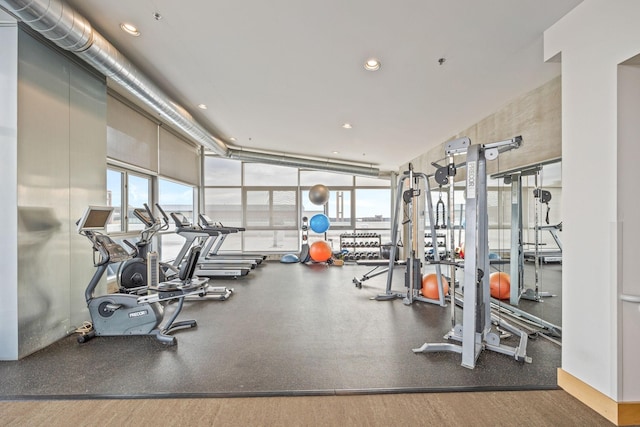 view of exercise room