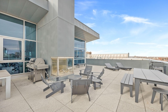 view of patio featuring area for grilling