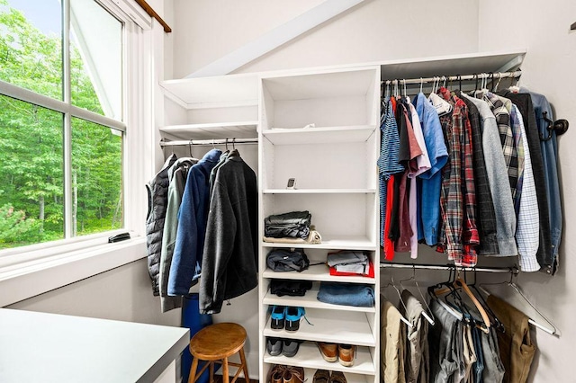 view of walk in closet