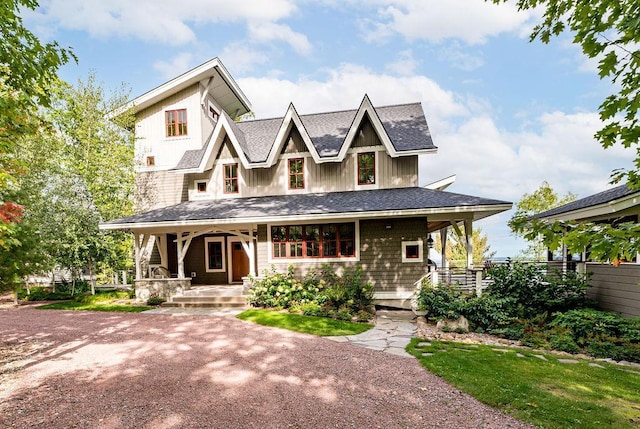 view of front of house with a porch