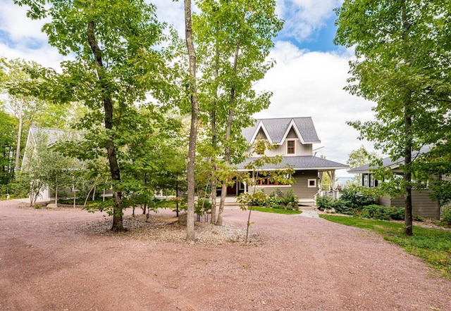 view of front of home featuring covered porch