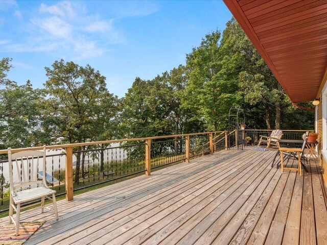 view of wooden deck