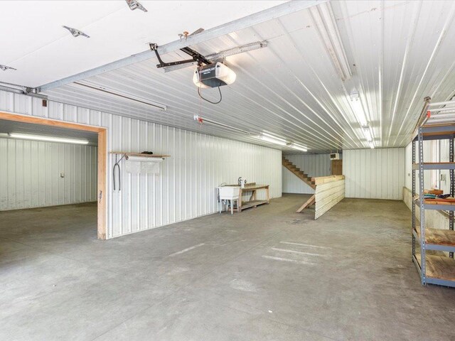 garage featuring a garage door opener