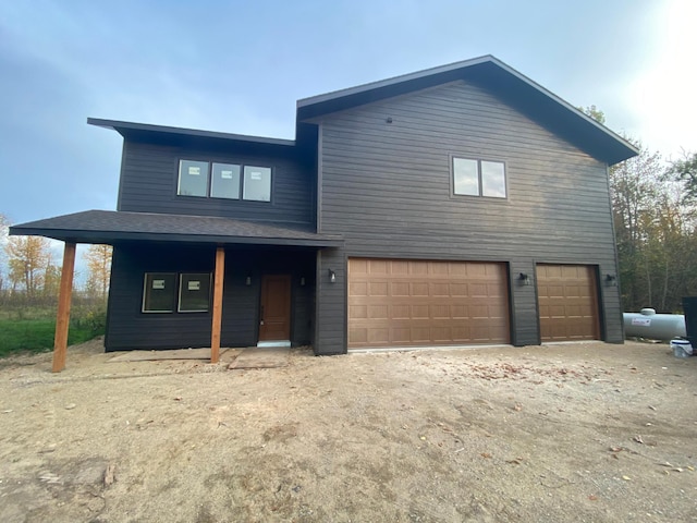 view of front of home featuring a garage