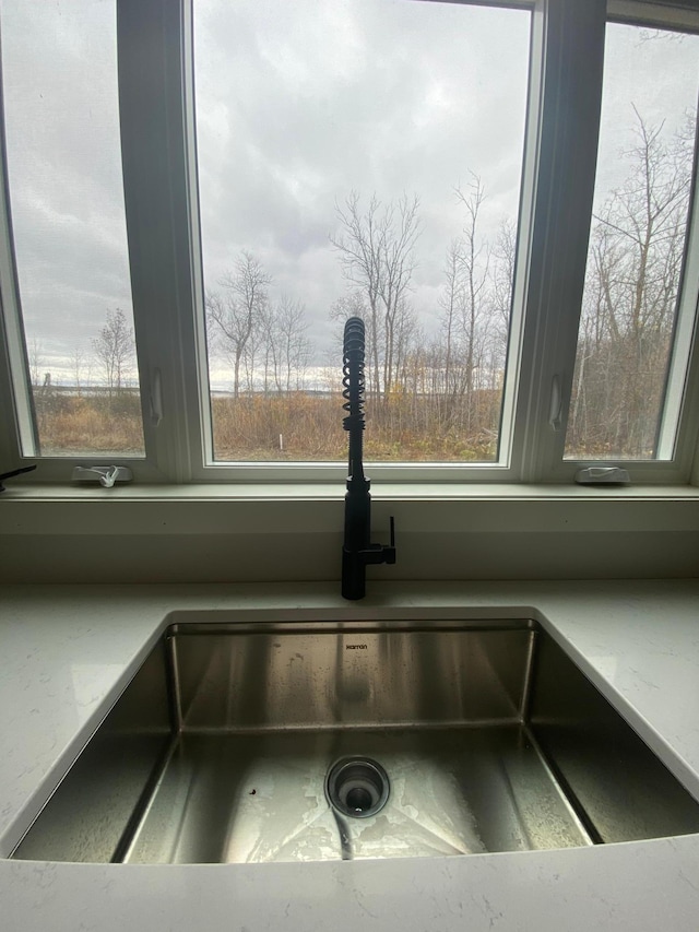 interior details featuring sink