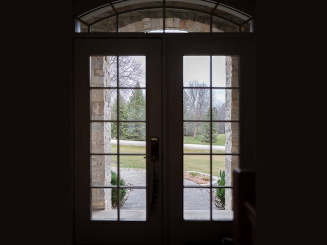 entryway with french doors