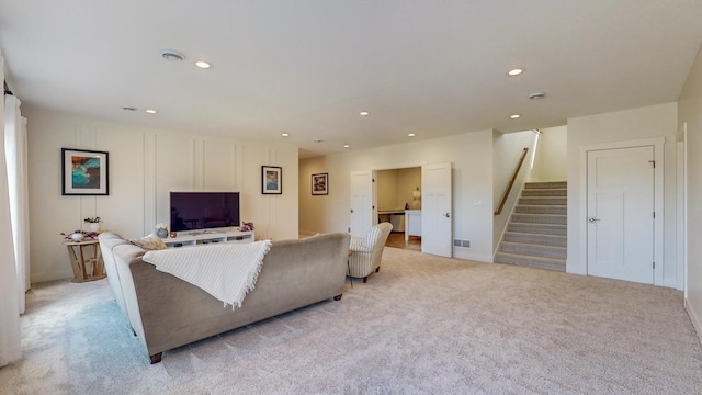 view of carpeted living room