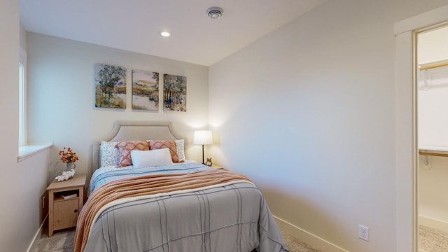 view of carpeted bedroom