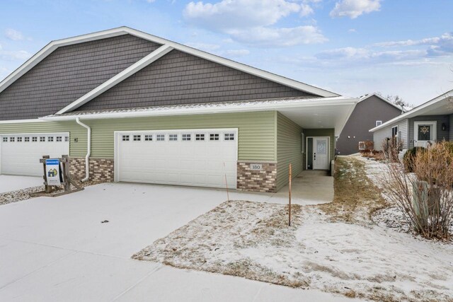 view of front of home featuring a garage