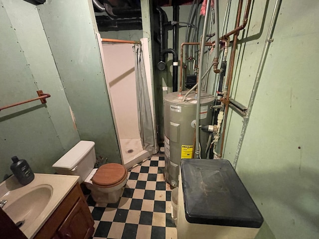 utility room with sink and water heater