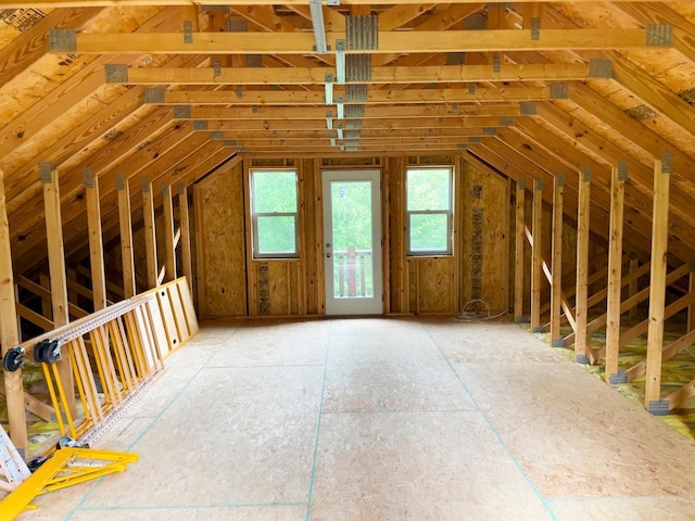 view of attic