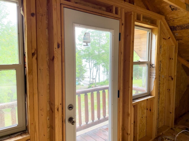 doorway to outside featuring a wealth of natural light